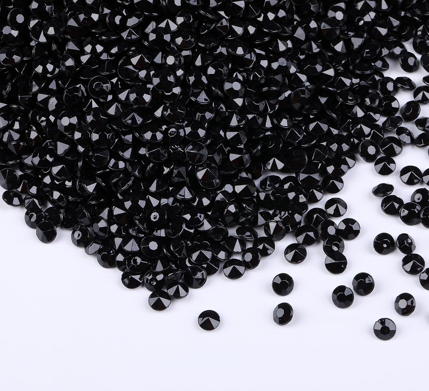 Vase Fillers - Gintoaria 10000 pcs/Pack Wedding Table Scatter Confetti Crystals Acrylic Diamonds Vase Fillers 4.5 mm Rhinestones for Wedding, Bridal Shower, Vase Beads Decorations (Black)
