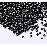 Gintoaria 10000 pcs/Pack Wedding Table Scatter Confetti Crystals Acrylic Diamonds Vase Fillers 4.5 mm Rhinestones for Wedding, Bridal Shower, Vase Beads Decorations (Black)