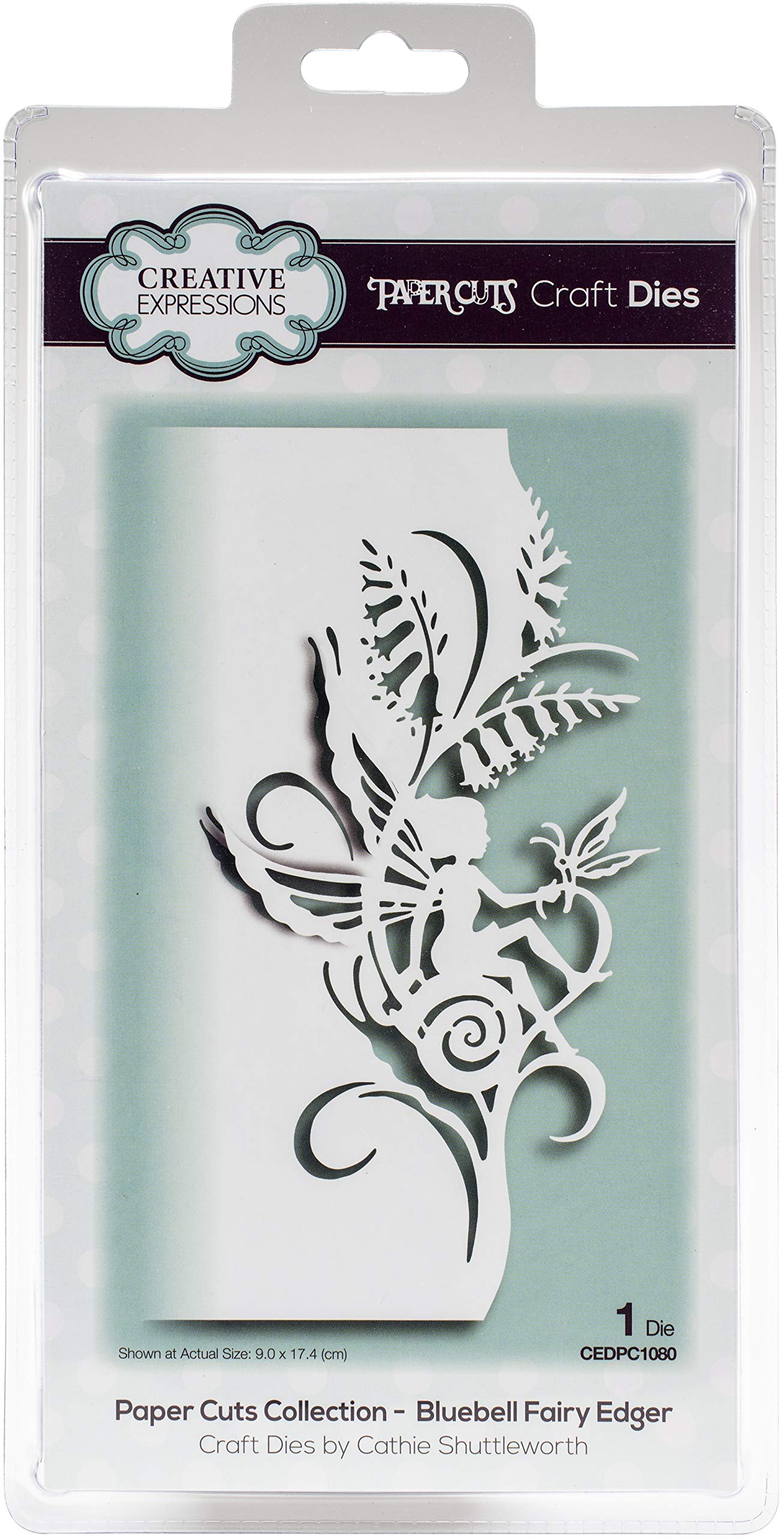 Creative Expressions Paper Cuts Collection - Bluebell Fairy Edger, Metal, 9.0 x 17.4 cm, CEDPC1080