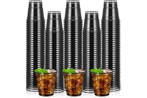 LemonRoad 120 Pack 2 oz Thanksgiving Plastic Shot Glasses Christmas Disposable Mini Drinking Cups Bulk for Parties Picnics Cocktails Events Celebrations Favors(Black)
