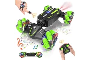 Eulogia Remote Control Car Gesture Sensing Stunt Cars,2.4Ghz RC Car with Spray Effect Boys Toys 360° Rotate Transform Off-Road RC Drift Cars with Lights Music Gifts for 5 Year Old Kids