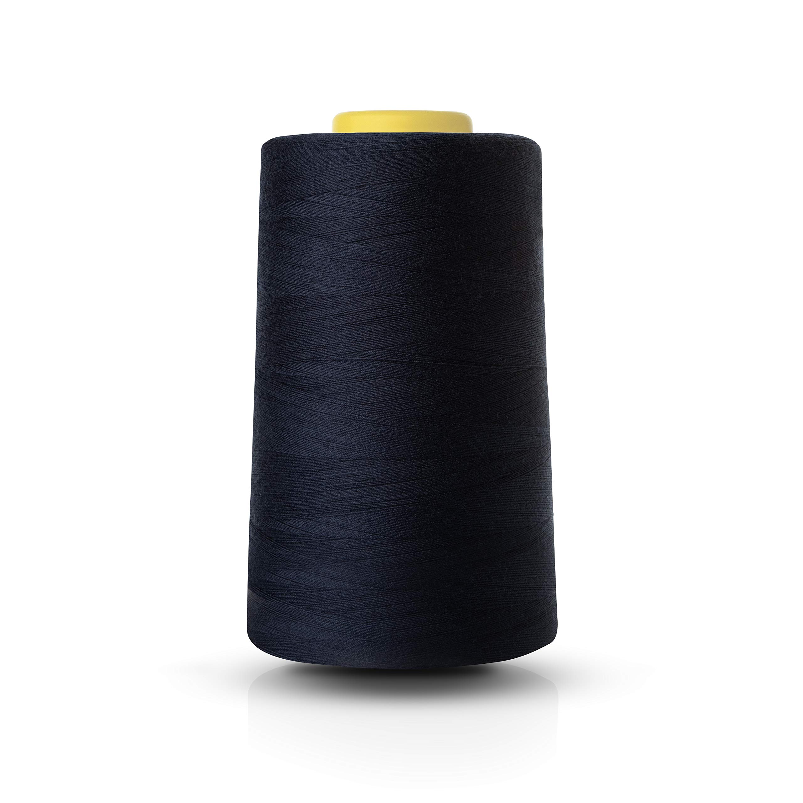 Realm Single Overlocking Sewing Machine Polyester Thread 5000 Yards Cones White Black Natural Navy Red (Navy)