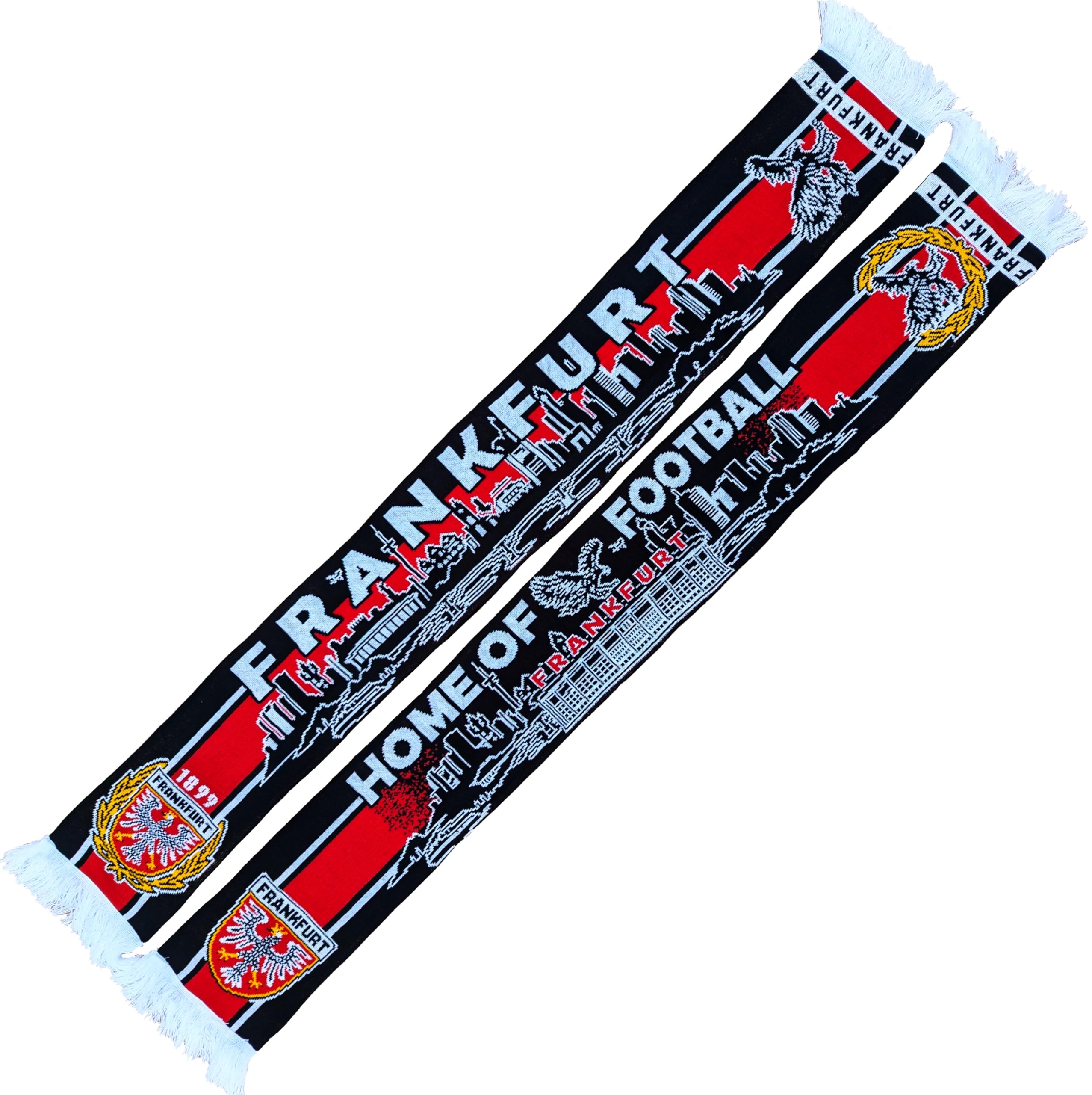 Generisch Frankfurt Skyline / Stadium Scarf (Knitted Scarf), red, One Size