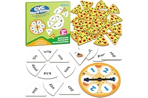 SkilLify CVC Word Games Phonics Games for Kids, Learn to Read CVC Flash Cards Sight Word Reading Activities, Speech Therapy Toys Toddler Kindergarten Preschool Learning Educational Toys
