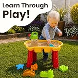 KandyToys Sand and Water Table with Lid and Accessories 50x43x37cm view 2