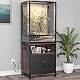 GDLF Terrarium Stand Reptile Tank Stand with Accessories Storage and Power Outlets for 24”Wx18”D Reptile Terrarium