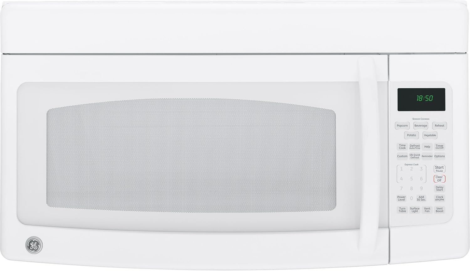 GE Spacemaker JVM1850DMWW 1.8 cu. ft. OvertheRange Microwave White Built In