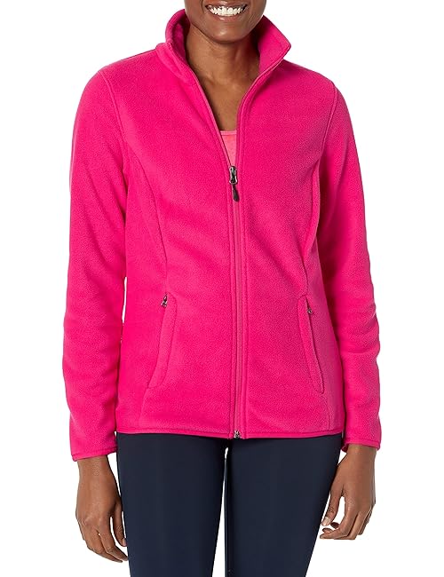 Amazon Essentials Women's Classic-Fit Full-Zip Polar Soft Fleece Jacket (Available in Plus Size), Pink, X-Small