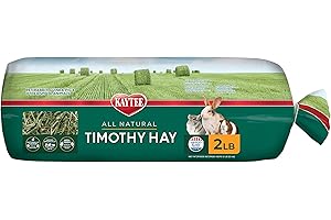 Kaytee Timothy Hay, High Fiber, Grown Specifically for Small Animals, Rabbits, Guinea Pigs, Chinchillas, 2 Pounds