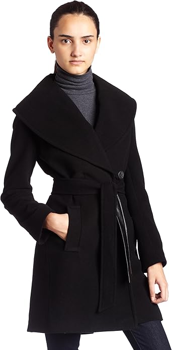 coat with wrap collar