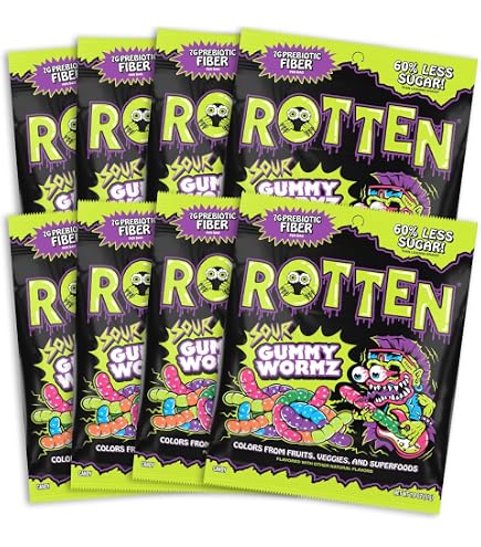 Amazon.com : Rotten Sour Gummy Cruncheez, Low Sugar, Prebiotic