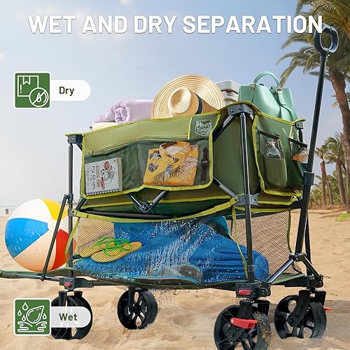 TIMBER RIDGE 400L Large Capacity Folding Double Decker Wagon with