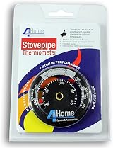 4YourHome Stove Fan w/ Temp Gauge Wood Log Burner Heat Powered Black L120 W215 view 4