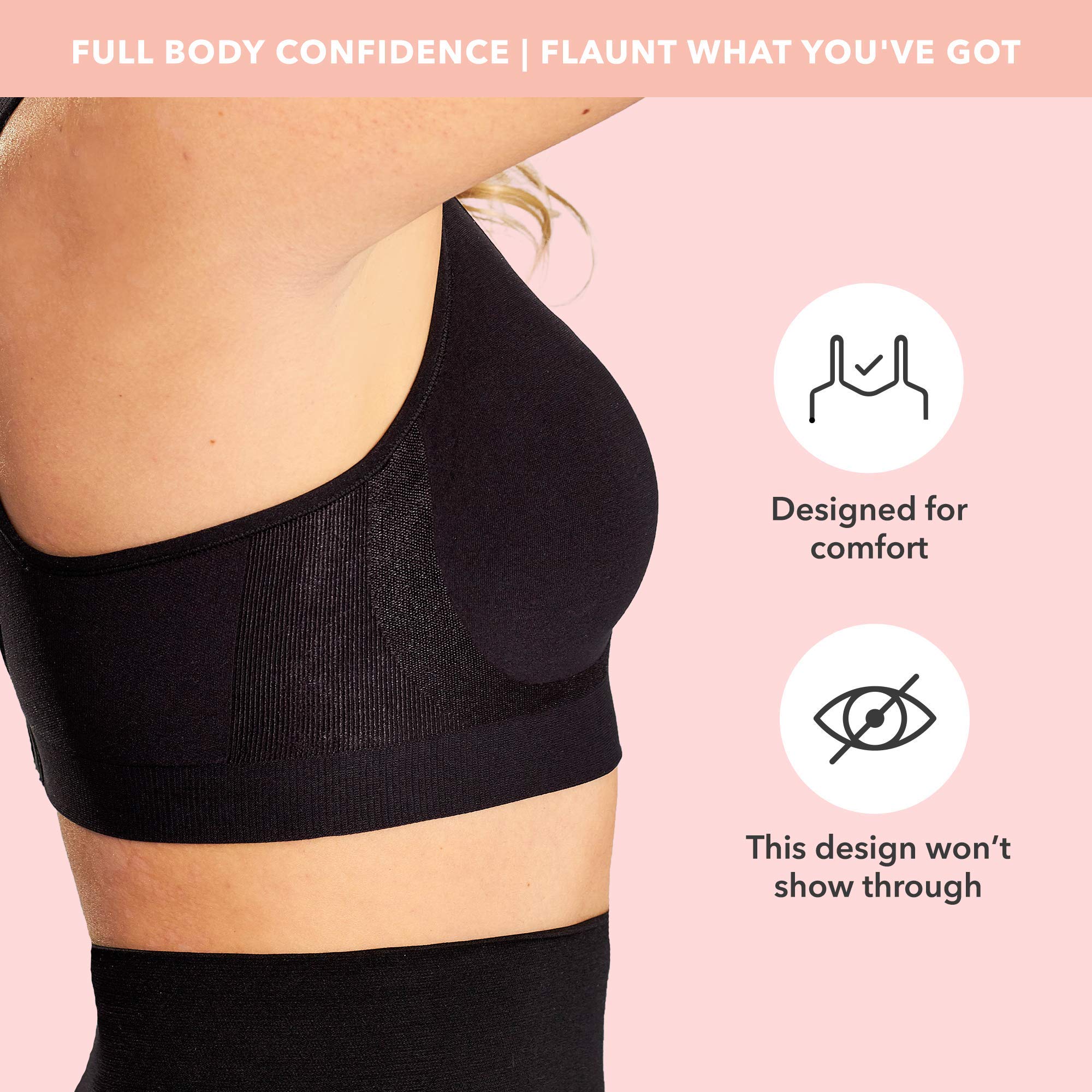 Mua SHAPERMINT Compression Wirefree High Support Bra for Women Small to ...
