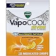Vicks VapoCOOL SEVERE Medicated Sore Throat Drops, Fast-Acting Max Strength Relief, Soothes Sore Throat Caused by Cough, Powerful Vicks Vapors, Menthol, Honey Lemon Chill, 225 Total (5 Packs of 45)
