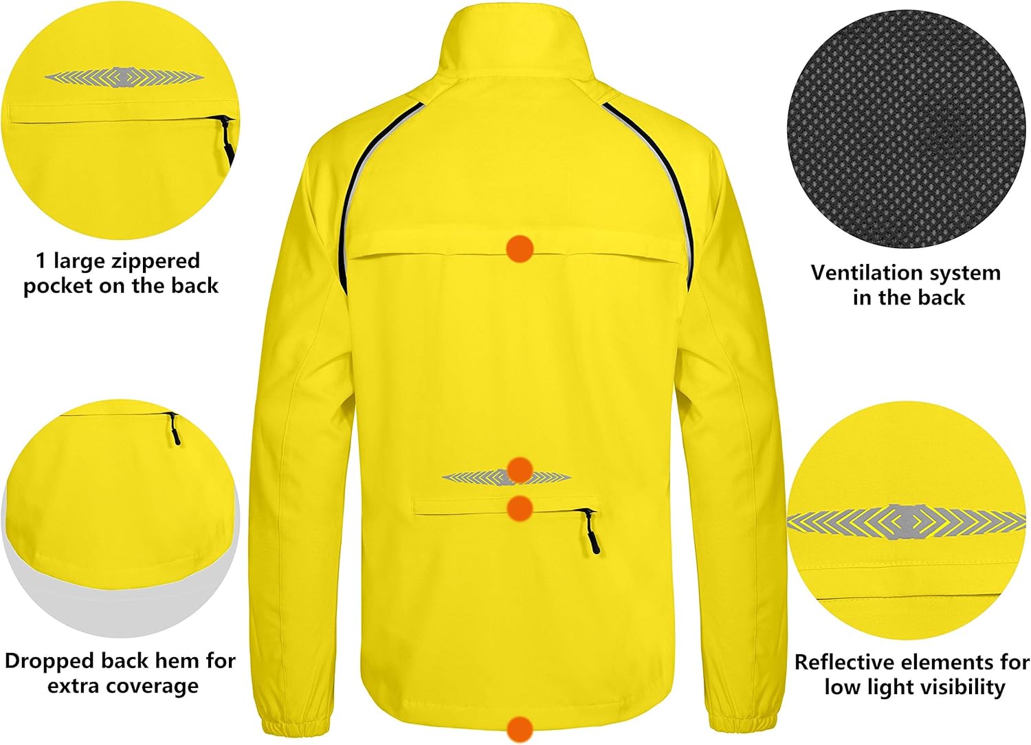 Little Donkey Andy Men's Quick-Dry Running Jacket UPF 50+ Cycling Jacket with Detachable Sleeves and Hood : Clothing