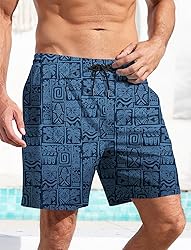 Men's Swim Trunks Hawaiian Bathing Mesh Lining Suit