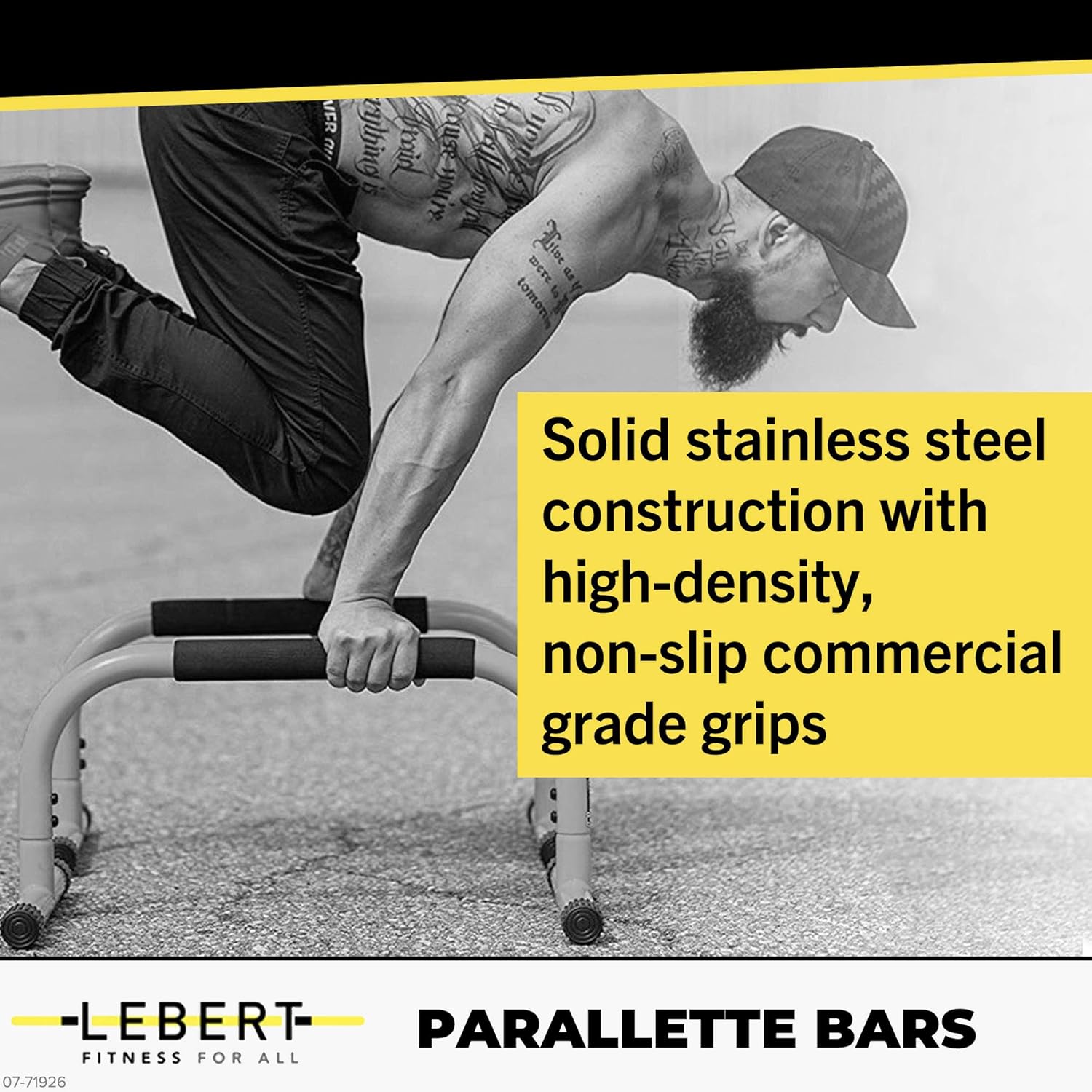 Lebert Fitness Parallettes Push Up Dip Stand, Yellow : Sports & Outdoors