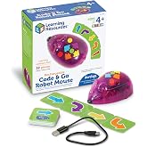 Learning Resources Rechargeable Code &amp; Go Robot Mouse, Ages 4+ | Rechargeable Robot Toy, STEM Programming for Kids, Early Coding for Kids 5-7