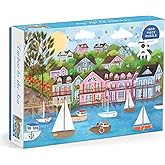 Galison Harbor by The Sea – 1000 Piece Joy Laforme Jigsaw Puzzle Featuring Beautiful Artwork of New England Summer Paradise