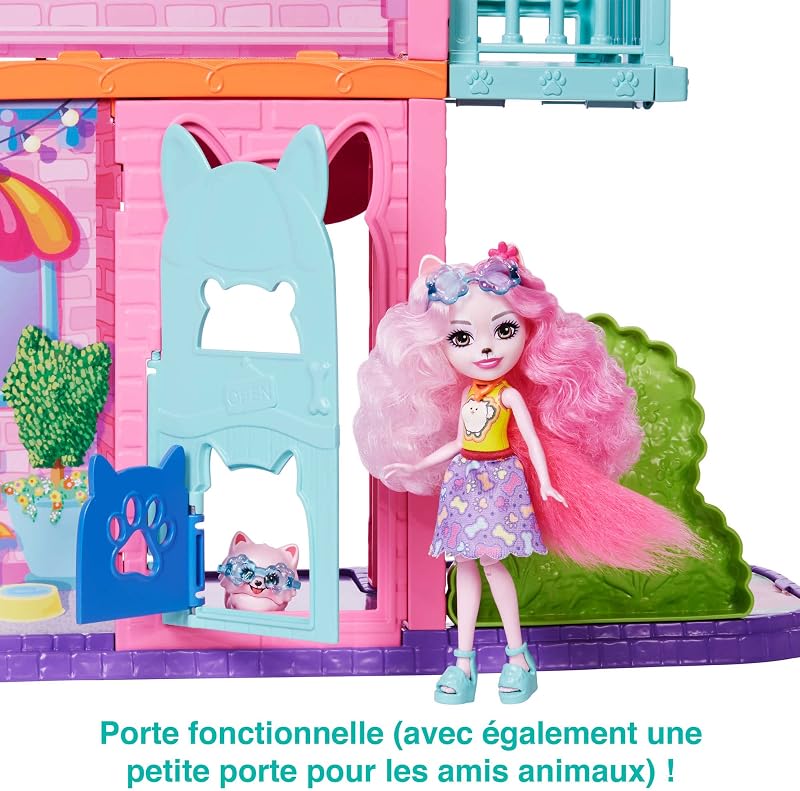 , Coffret Appartement avec 1 Poupée Palmer Poméranien, 1 Figurine du Chien Pommy et Accessoires, Jouet Enfant , Dès 4 Ans, HJH65
