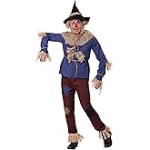 Patchwork Scarecrow Halloween Costume Shirt, Pants, Hood, Hat