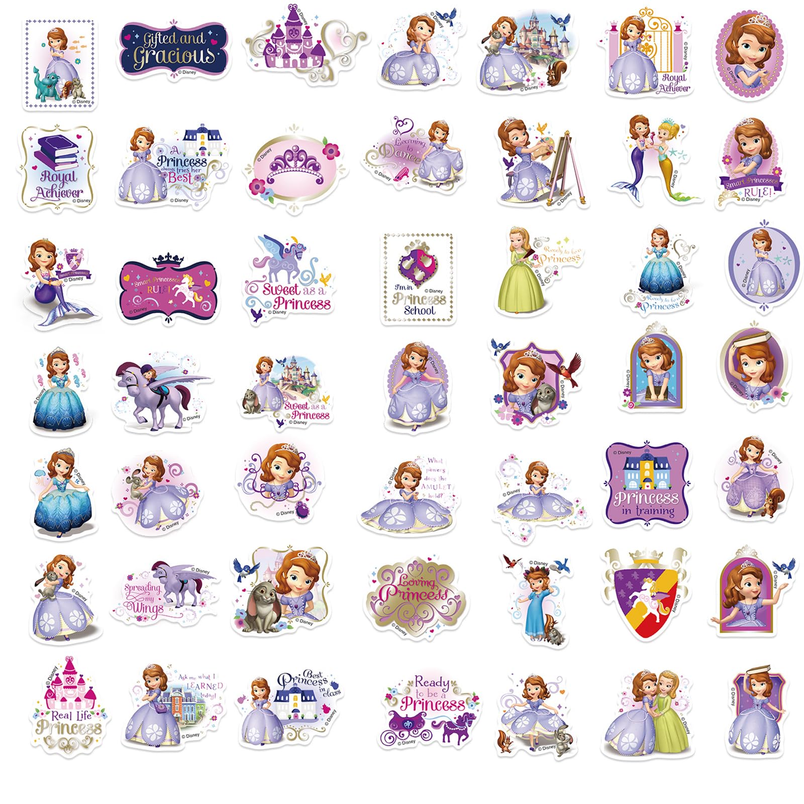 Princess Sopia Sticker Mua Sofia The First Stickers 50pcs Princess Stickers Cute Cartoon ...