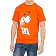 M&M M&M's Candy Orange Silly Character Face Adult T-Shirt (Adult X-Large)