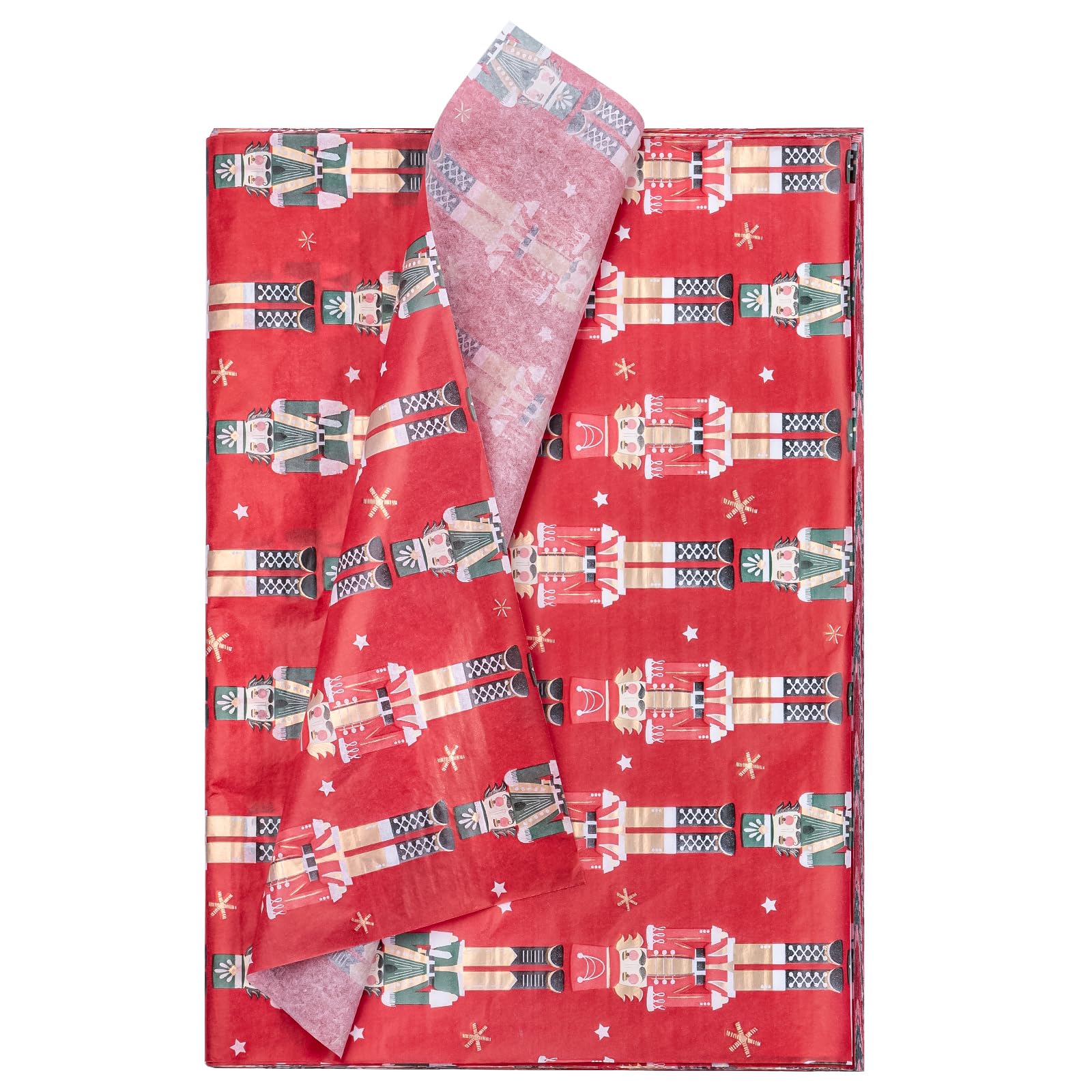 Photo 1 of WRAPAHOLIC Christmas Tissue Paper - 60 Sheets 14 x 20 Inch Christmas Nutcracker Tissue Paper Bulk for Xmas Holiday Birthday Baby Showers Art Craft Party Favor Decoration