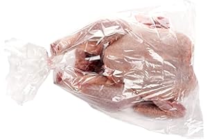 Aluf Plastics Poultry Bags .9 MIL Thick Clear Poly Food Bags - 8" x 4" x 18" - Pack of 1000 - For Fruits, Vegetables, Cheese, Meat, Frozen Products or miscellaneous part
