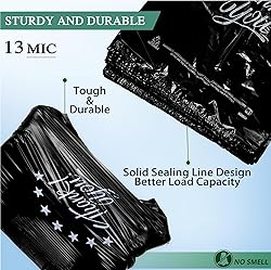 1000 Count Black “Thank You” T-Shirt Bags