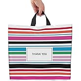 Purple Q Crafts Thank You Bags for Business Plastic Bags 50 Pack Shopping Bag for Boutique (18"x18")