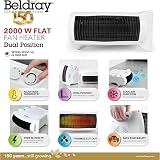 Beldray Electric Flatbed Fan Heater 2000 W Upright with 2 Heat Settings view 5