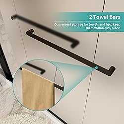 62–66" W x 76" H Double Sliding Frosted Shower