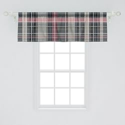 Ambesonne Buffalo Plaid Window Valance Pack of