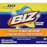 Biz Laundry Detergent Powder Booster, Stain & Odor Removal - 4-Pack, 60 Ounce Boxes