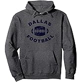 Dallas Vintage Distressed Football Sports Design Pullover Hoodie