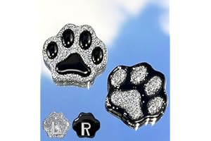 Plifal Xray Markers with Lead Initials Paw - X-ray Markers Glitter Black & White Resin Radiology with Letter Include Reusable Adhesive Tape to Nurse Radiologist Badge Reel Buddy, Easy to Identify