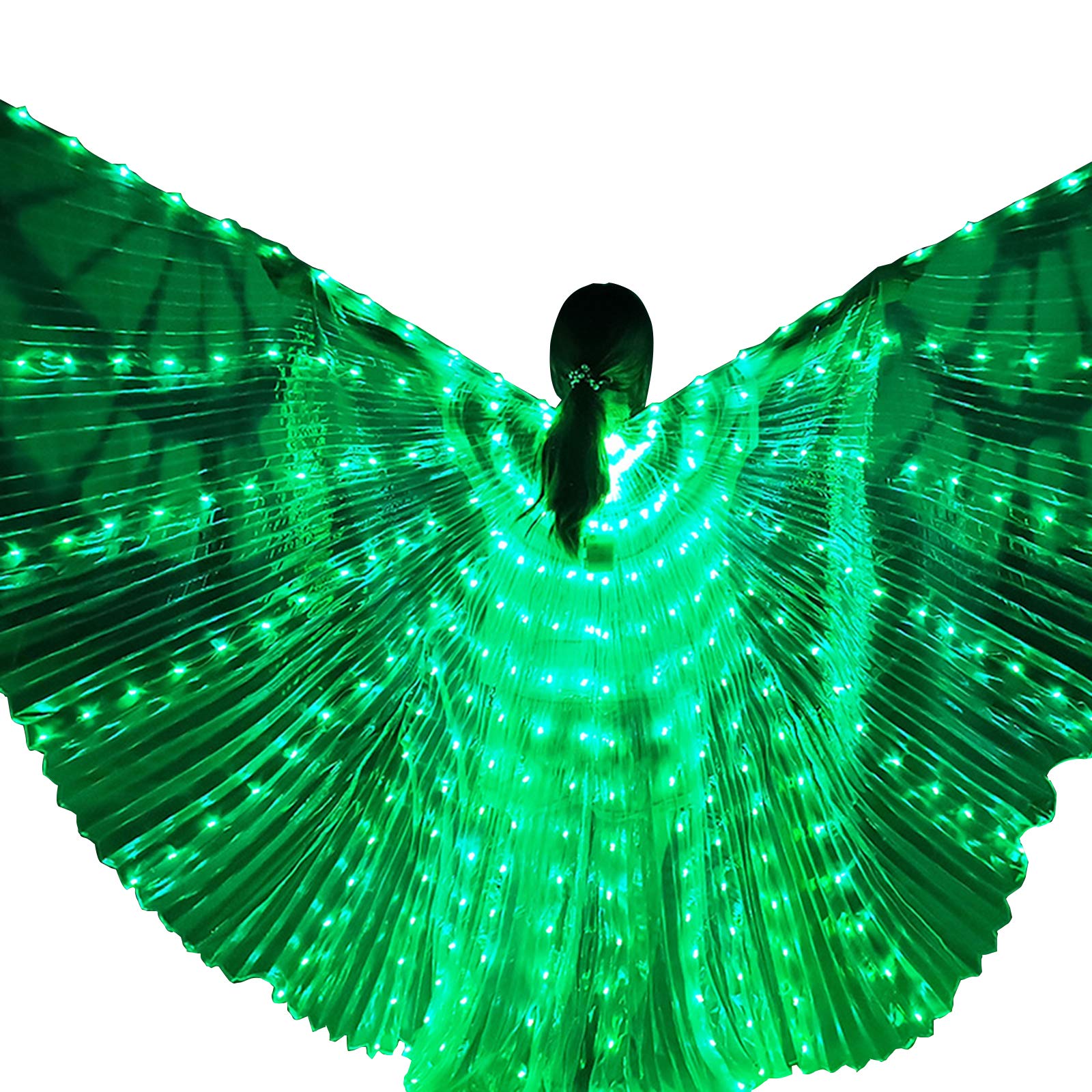 Zebery LED Wings for Adult, LED Butterfly Isis Wings LED Isis Wings Glow Light Up Belly Dance Costumes