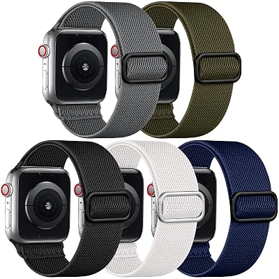 Adorve Compatible with Apple Watch Bands Ultra 3/2/1 49mm 46mm 45mm 44mm 42mm 41mm 40mm 38mm Men Women, Soft Nylon Stretchy Braided Straps for iWatch Bands Series 11/10/9/8/7/6/5/4/3/2/1/SE/SE2/SE3