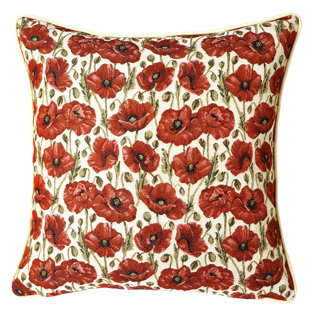 Throw Pillows Decorative Pillows Couch Pillows Needlepoint Red
