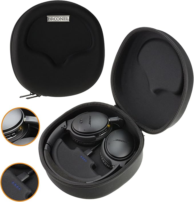 Amazon Navitech ヘッドフォンケース黒Sony MDR1A / Sony MDR 7506 / Sony MDRZ7