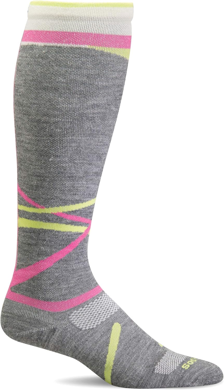 Sockwell Meia feminina de compressão de luz de esqui gratuita, Cinza