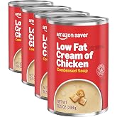 Amazon Fresh, Condensed Low Fat Cream of Chicken Soup, 10.5 Oz (Previously Happy Belly, Packaging May Vary) (Pack of 4)