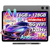TECLAST 10.1" P30T Android 16 Tablet, Octa-core,16GB+128GB with Stylus | 120Hz IPS,Widevine L1, GPS, 6000mAh, Parental Control, Dual Speakers, GMS, Ideal for Study, Entertainment, Gaming &amp; Gift
