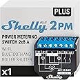 Shelly Plus 2PM UL | WiFi & Bluetooth 2 Channels Smart Relay Switch with Power Metering | Home Automation | Roller Shutters Remote Control | Alexa & Google Home Compatibility | iOS Android App