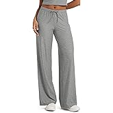ODODOS Women's Wide Leg Pants - Ultra Soft odSTRATUM Tech Adjustable Mid-Rise Casual Pajama Lounge Pants