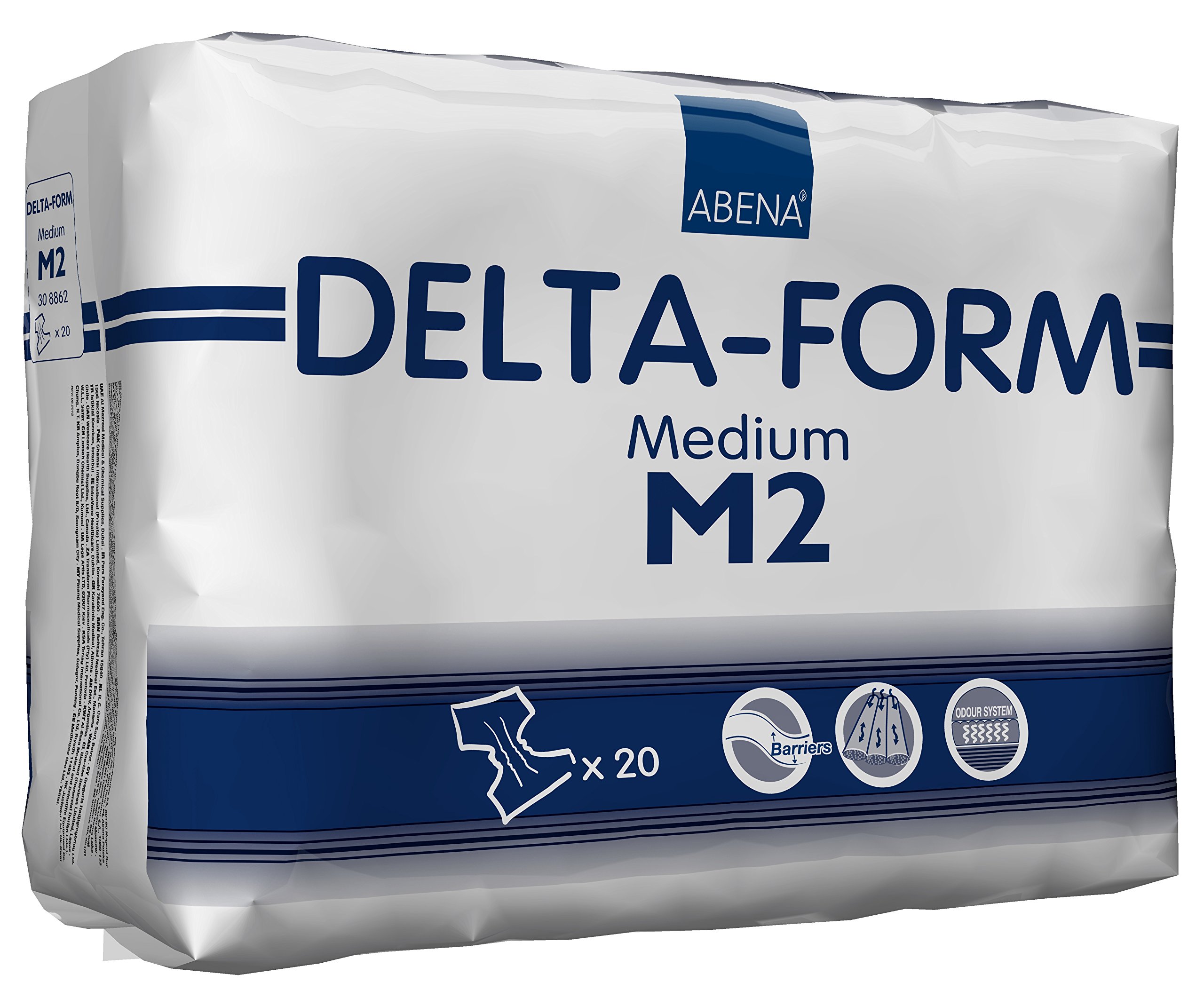 Abena Delta-Form Plastic Backed-Medium Number 2 2500 ml 70-110 cm Protective Briefs