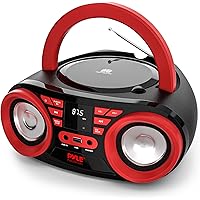 Amazon.com: Portable CD Player Bluetooth Boombox Speaker - AM/FM Stereo ...