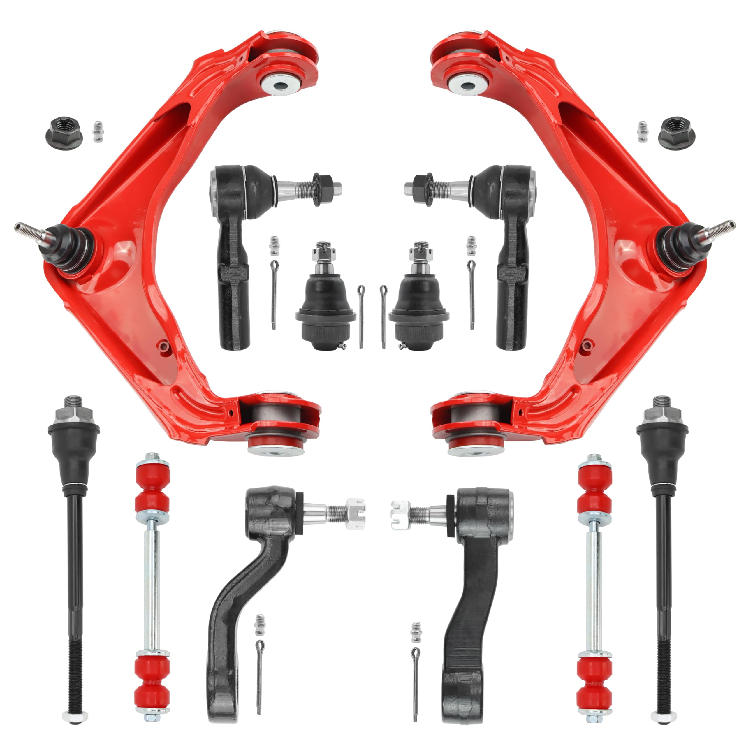 Photo 1 of 12PC Front End Suspension Kit for Chevy Silverado GMC Sierra 2500HD 3500HD,Suburban,Avalanche,XL Yukon,w/Control Arms,Ball Joints, Tie Rods, Sway Bar Links, Pitman & Idler Arms K620054?12PC?